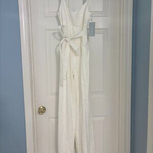 NWT Antonio Melani White Jumpsuit Double Lined